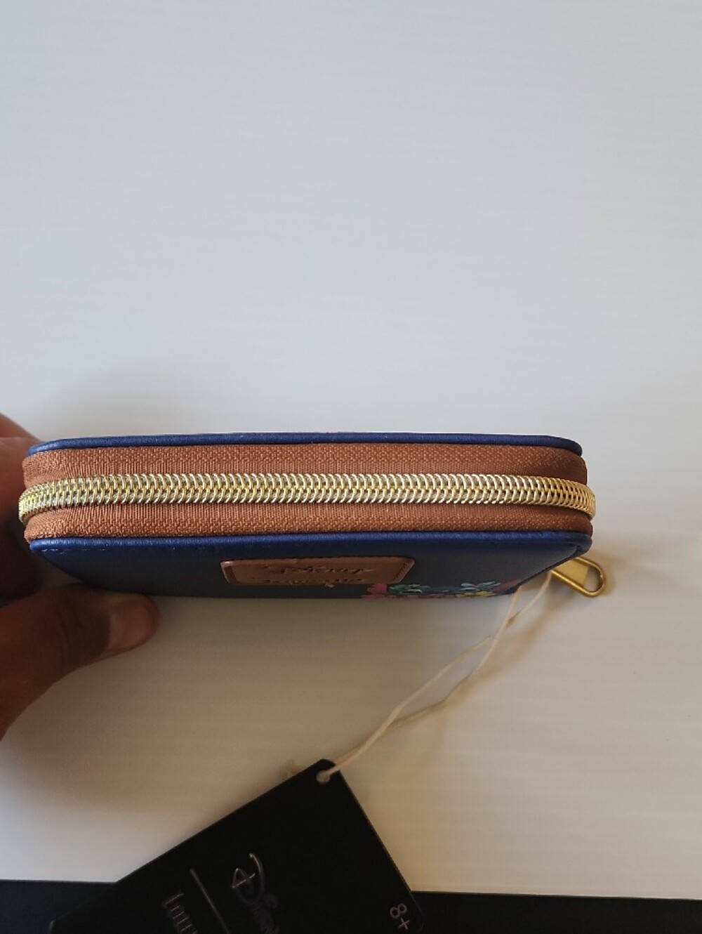Loungefly Blue Stitch Floral Zip Wallet. - Picture 7 of 12